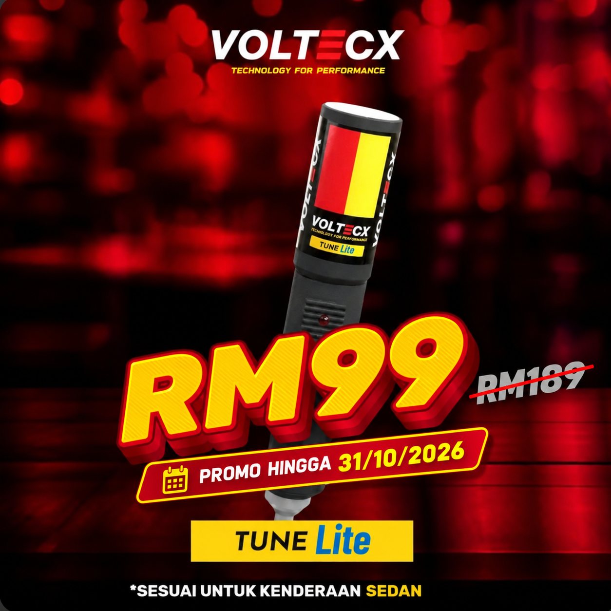 Voltecx Tune Lite RM99, harga asal RM189